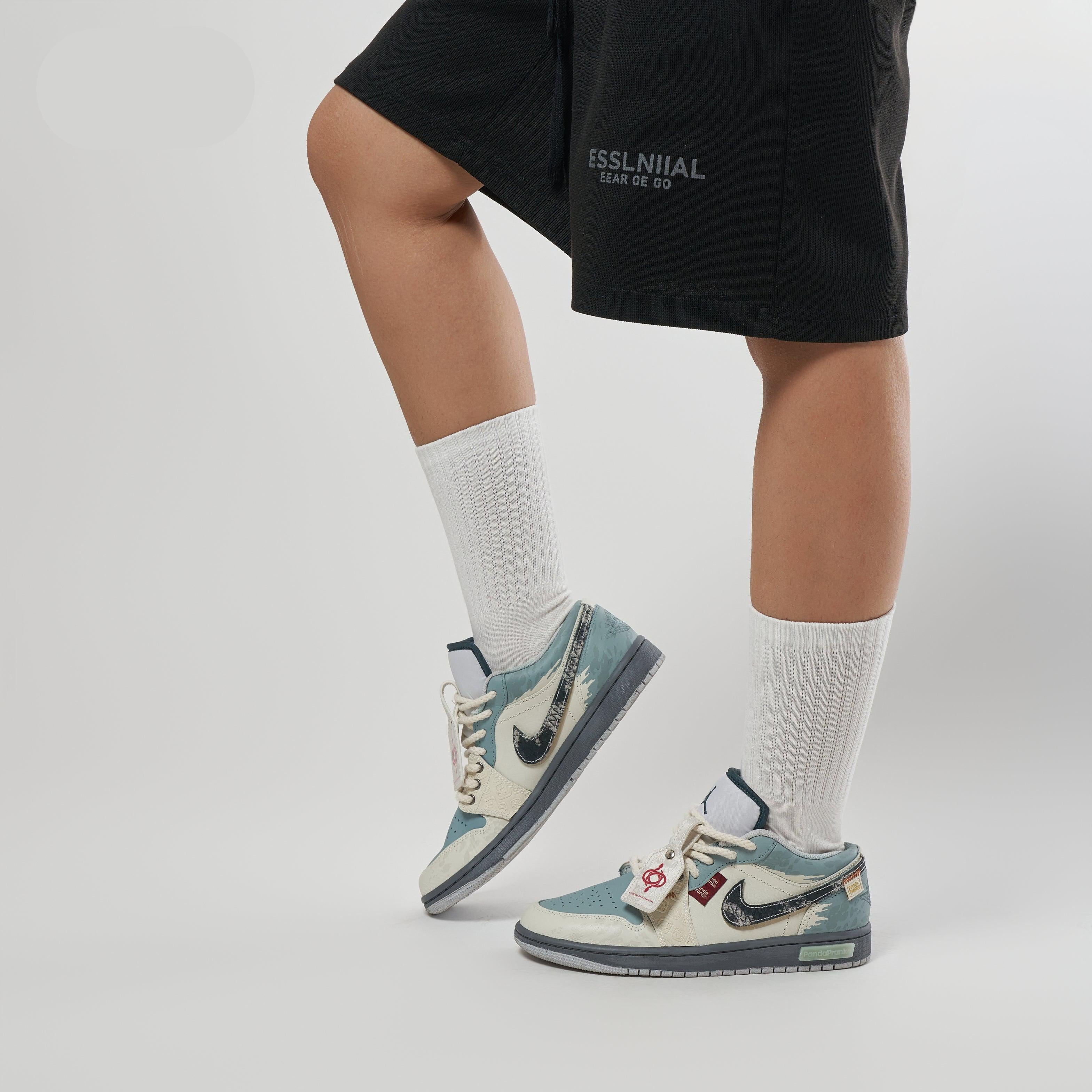 Auspicious Green - Men's Jordan 1 Low Custom