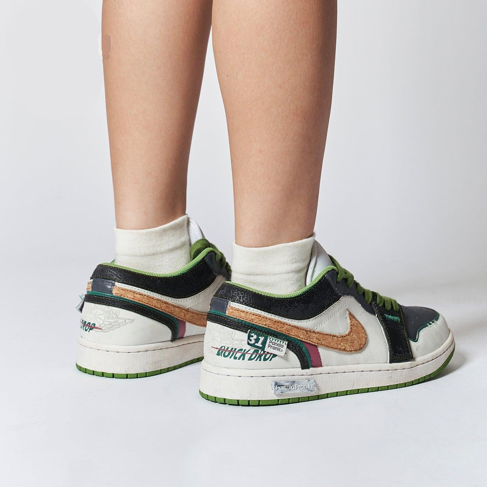 Twilight Green Mountain - Men's Jordan 1 Low Custom