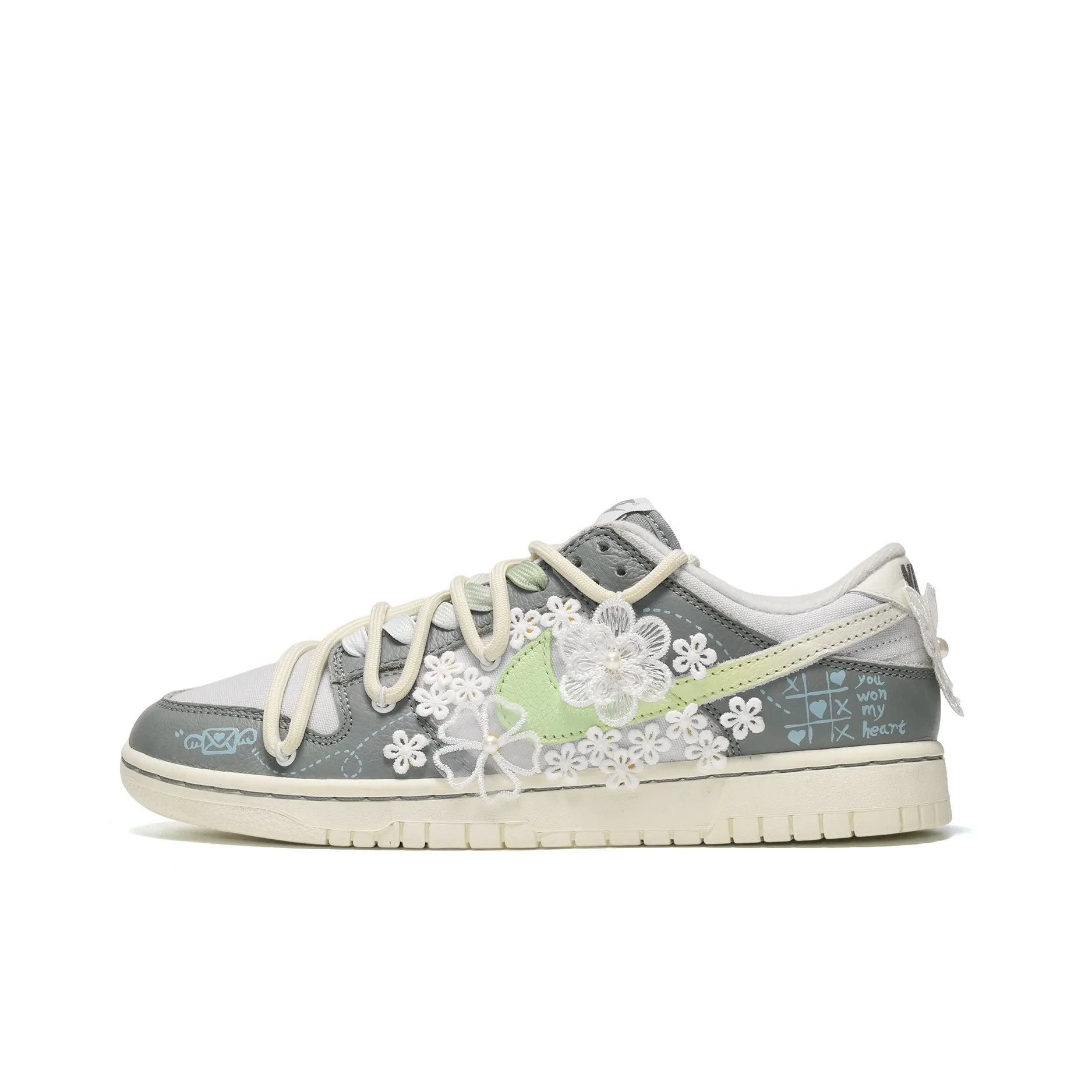 Pearl Confession Letter- Dunk Skateboarding Shoes Unisex Low-top