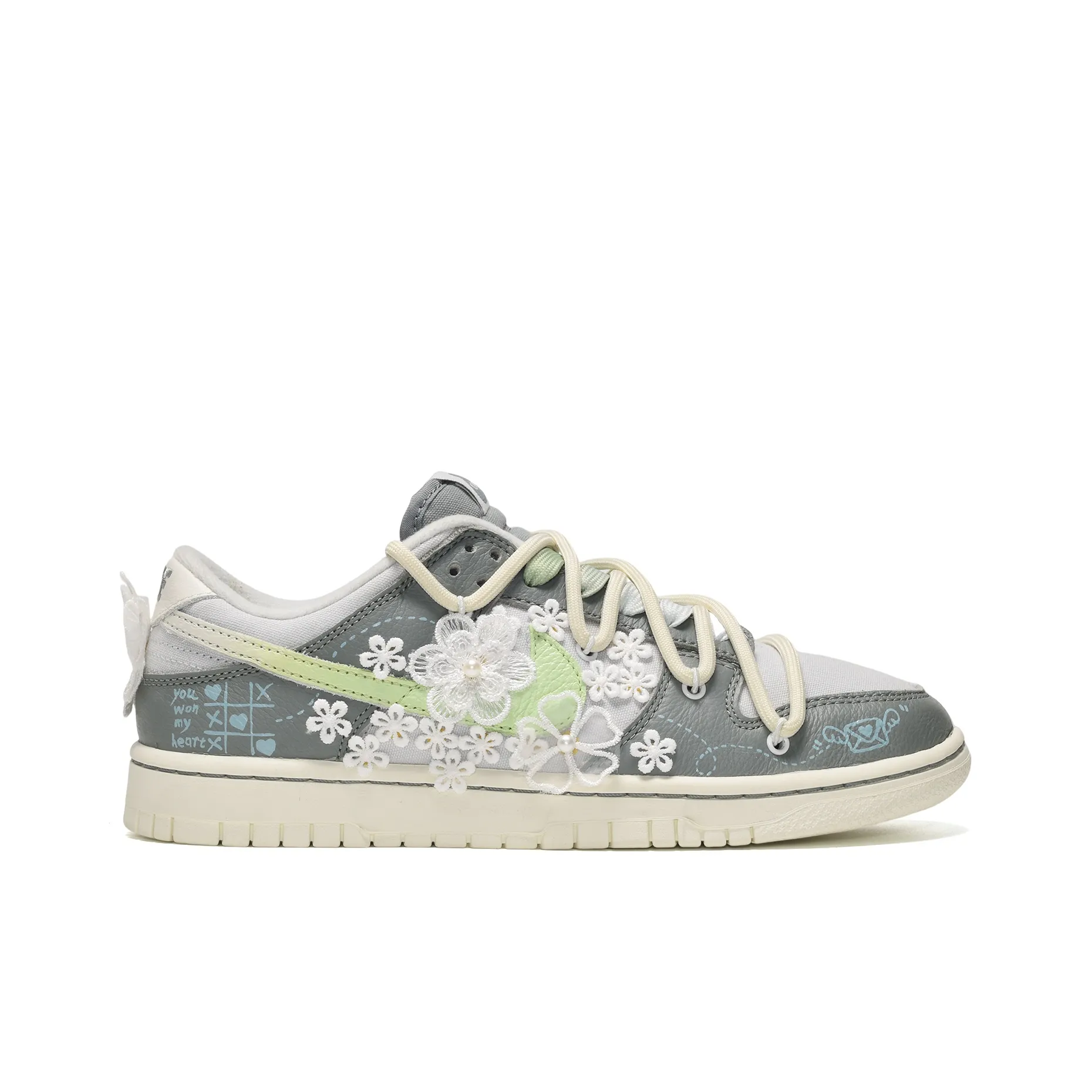 Pearl Confession Letter- Dunk Skateboarding Shoes Unisex Low-top