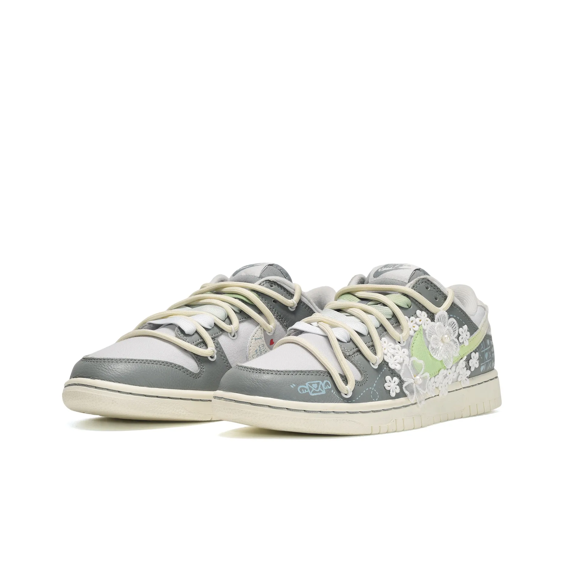 Pearl Confession Letter- Dunk Skateboarding Shoes Unisex Low-top
