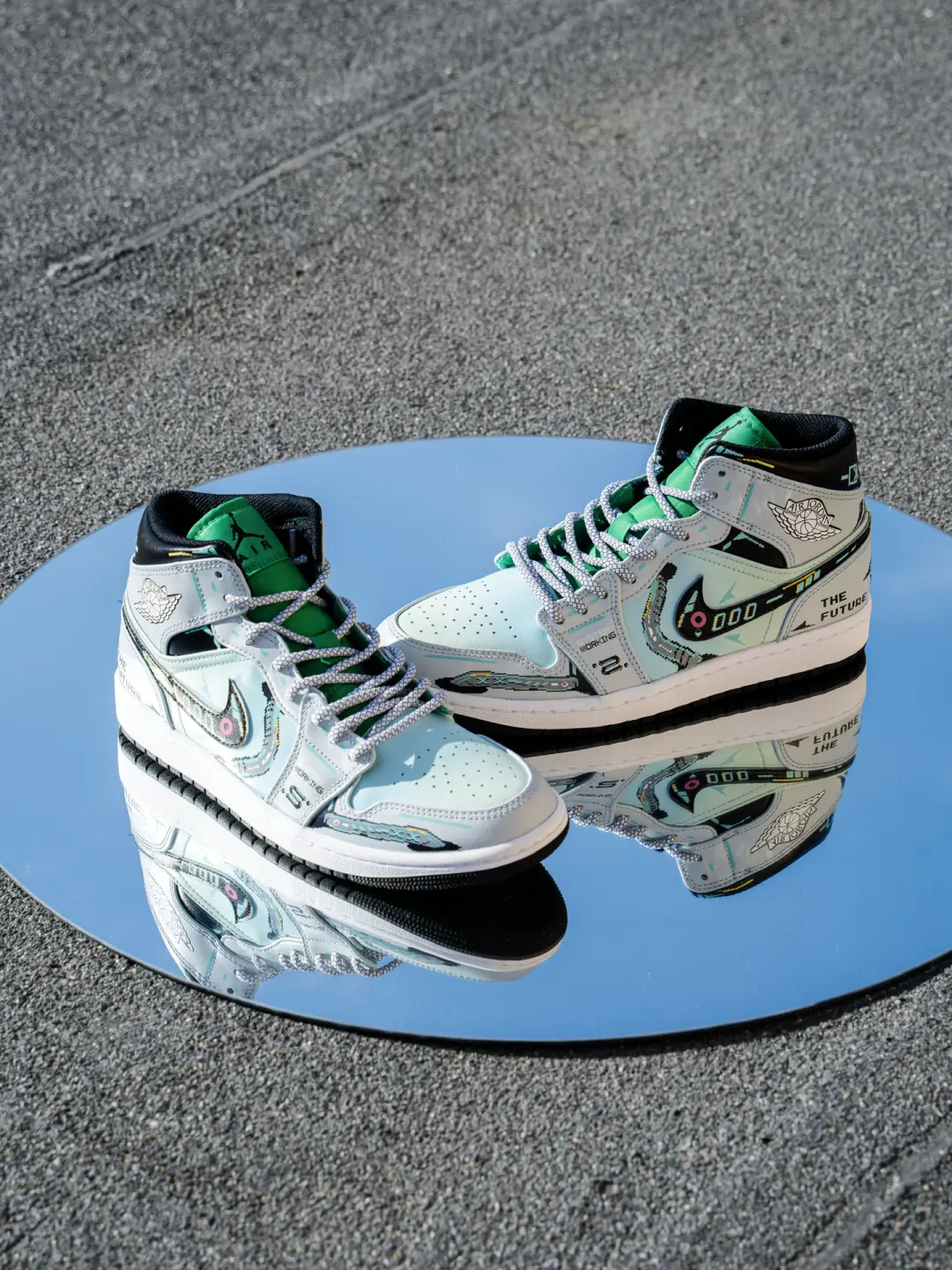 FZBB Cyberpunk - Men's Jordan 1 Mid Custom