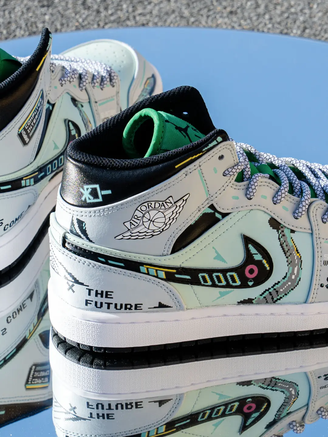 FZBB Cyberpunk - Men's Jordan 1 Mid Custom