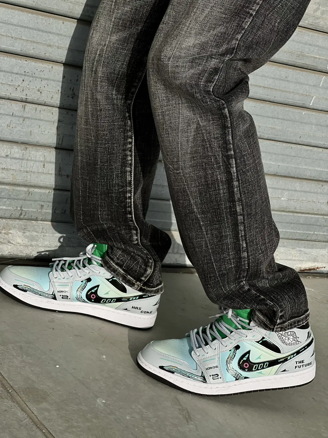 FZBB Cyberpunk - Men's Jordan 1 Mid Custom