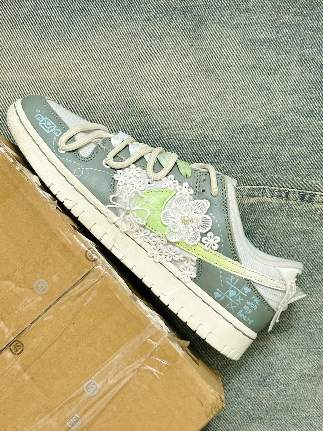 Pearl Confession Letter- Dunk Skateboarding Shoes Unisex Low-top