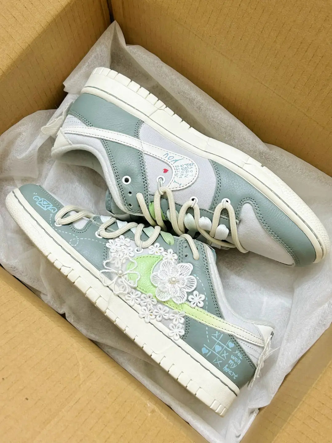 Pearl Confession Letter- Dunk Skateboarding Shoes Unisex Low-top