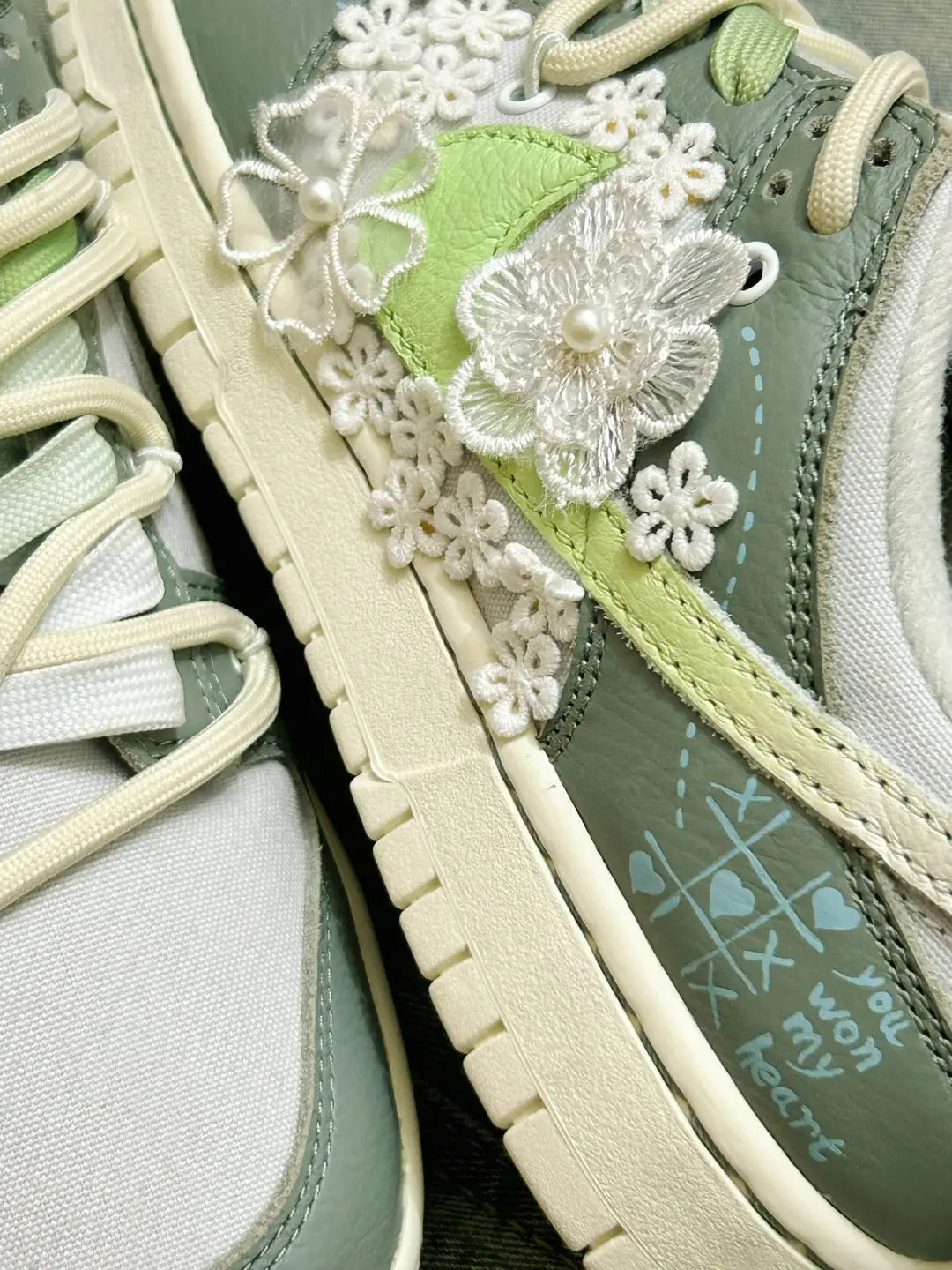 Pearl Confession Letter- Dunk Skateboarding Shoes Unisex Low-top