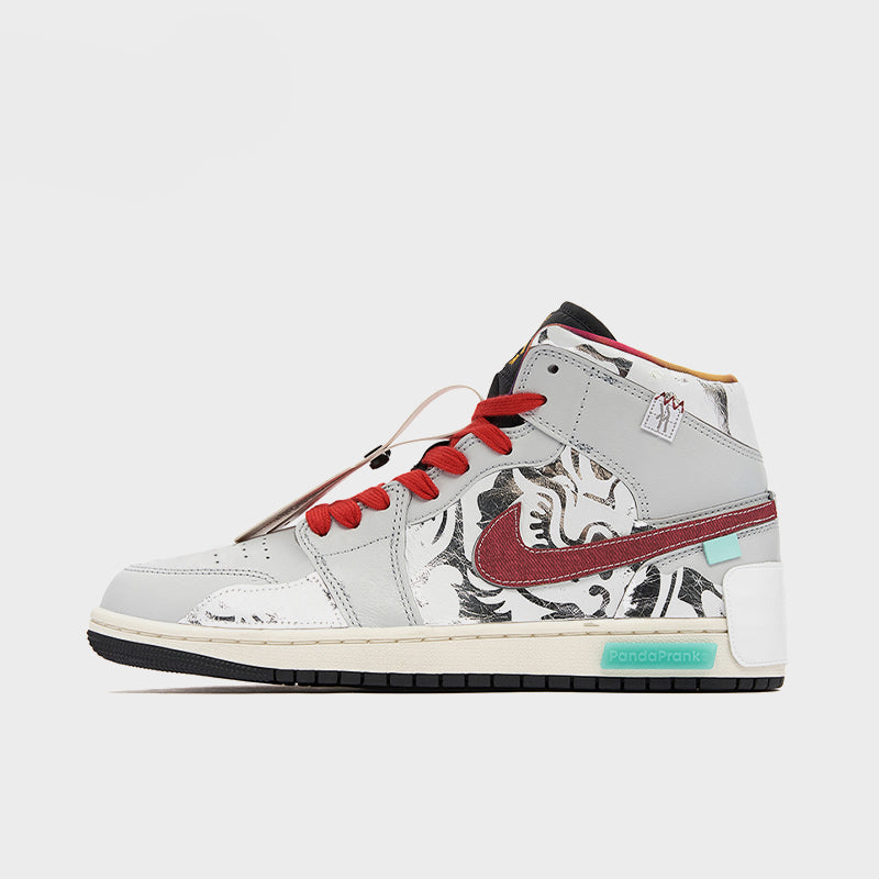 Silver Patterns - Men's Jordan 1 Mid CNY Custom