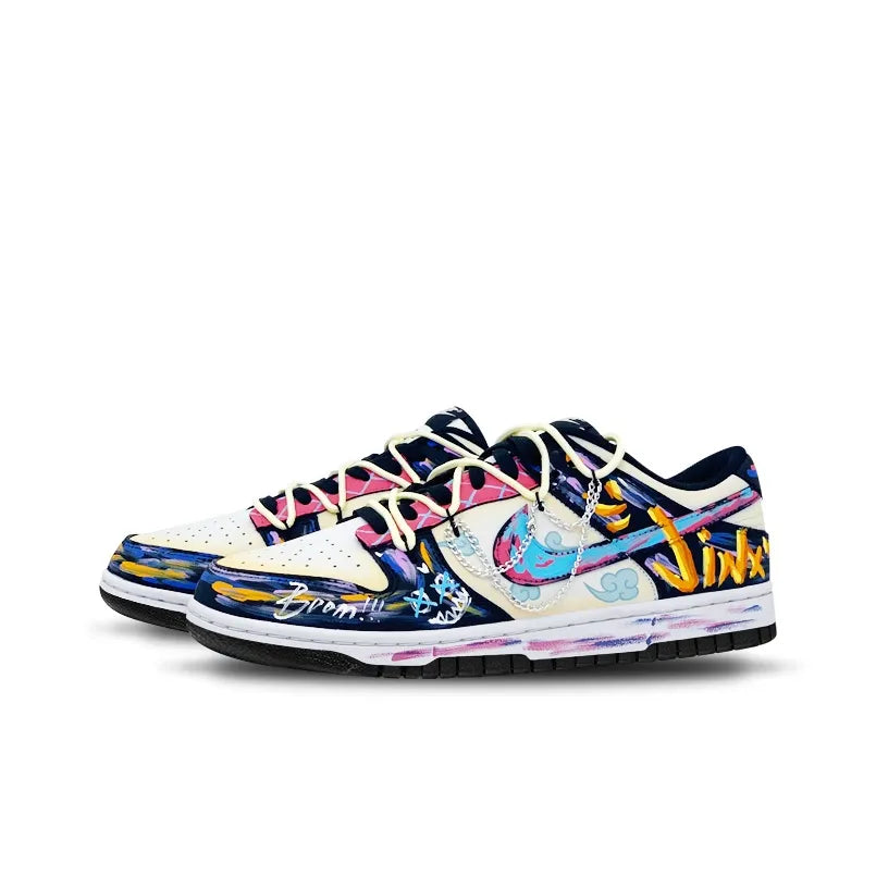 Death Sparks - Custom Dunk Low Unisex Street Graffiti Skateboarding Shoes