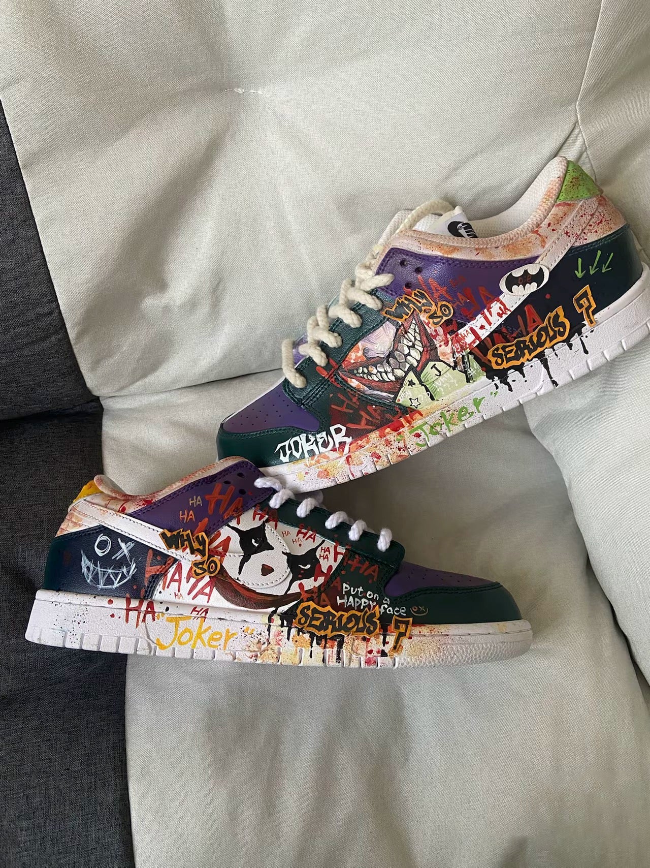 JOKER - Graffiti Hand-painted Mandarin Custom Dunk Low Unisex