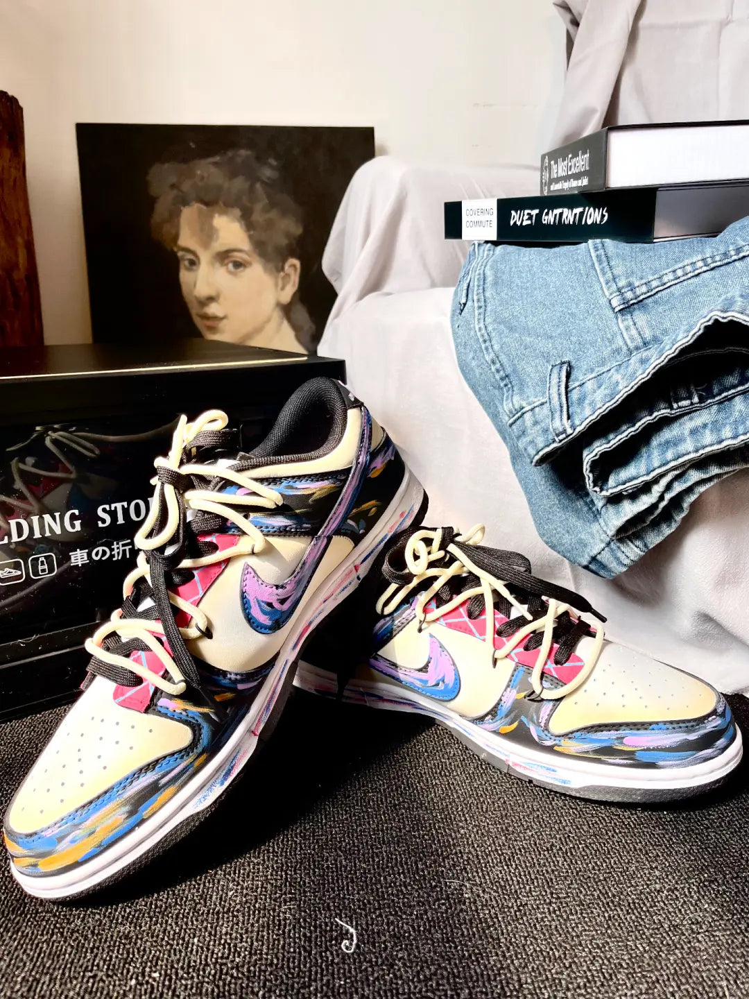 Death Sparks - Custom Dunk Low Unisex Street Graffiti Skateboarding Shoes