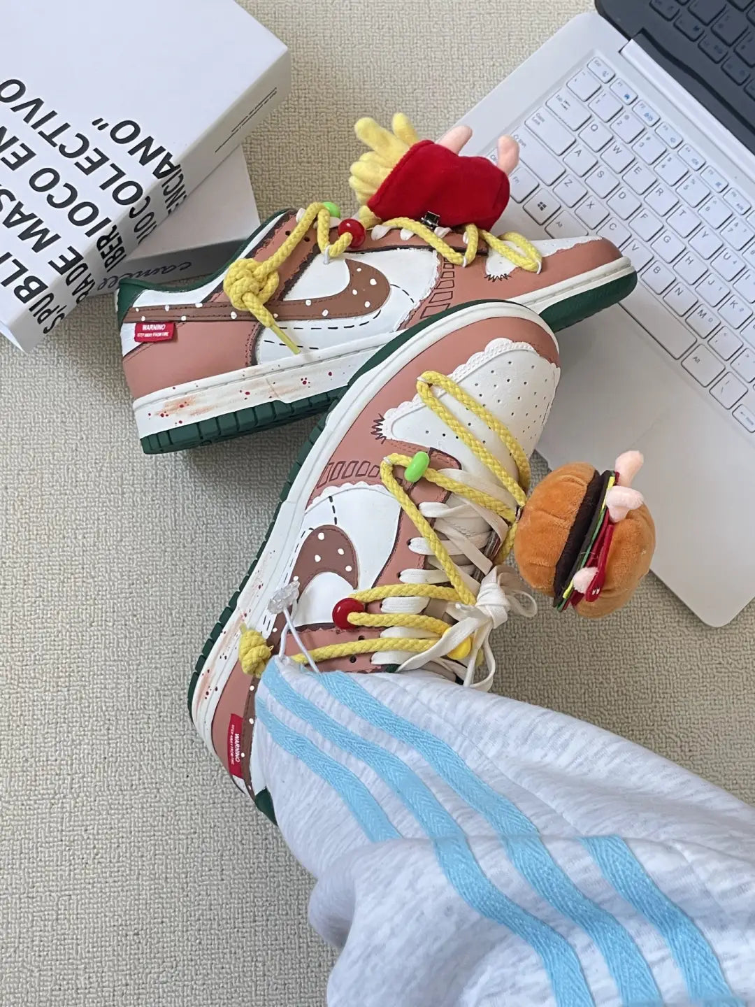 Burger - Burger Fries Detachable Fun Graffiti Unisex