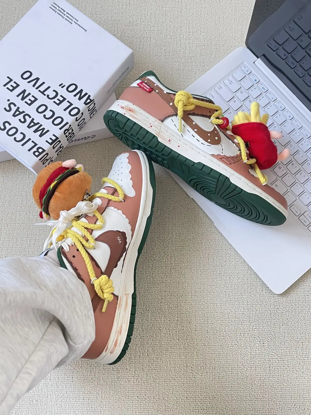 Burger - Burger Fries Detachable Fun Graffiti Unisex