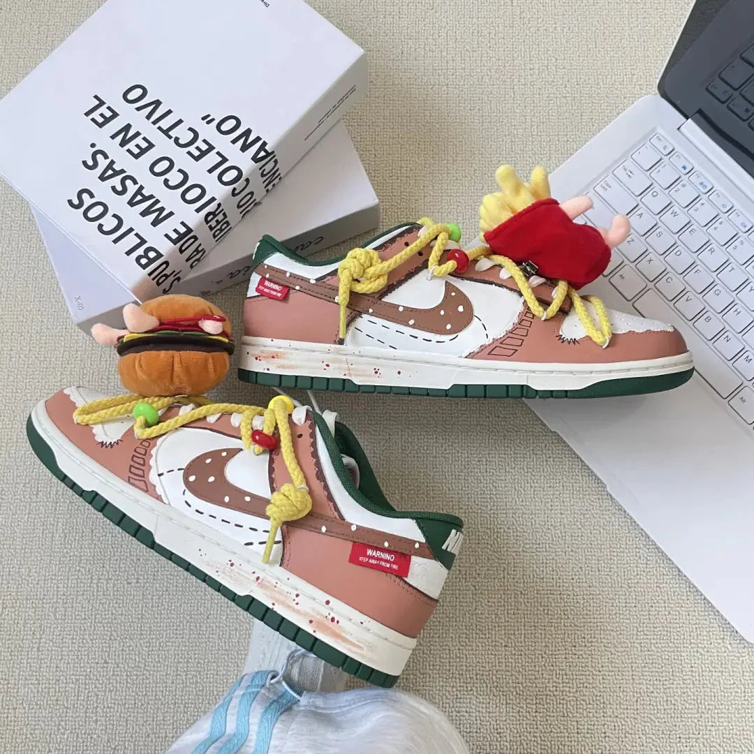 Burger - Burger Fries Detachable Fun Graffiti Unisex