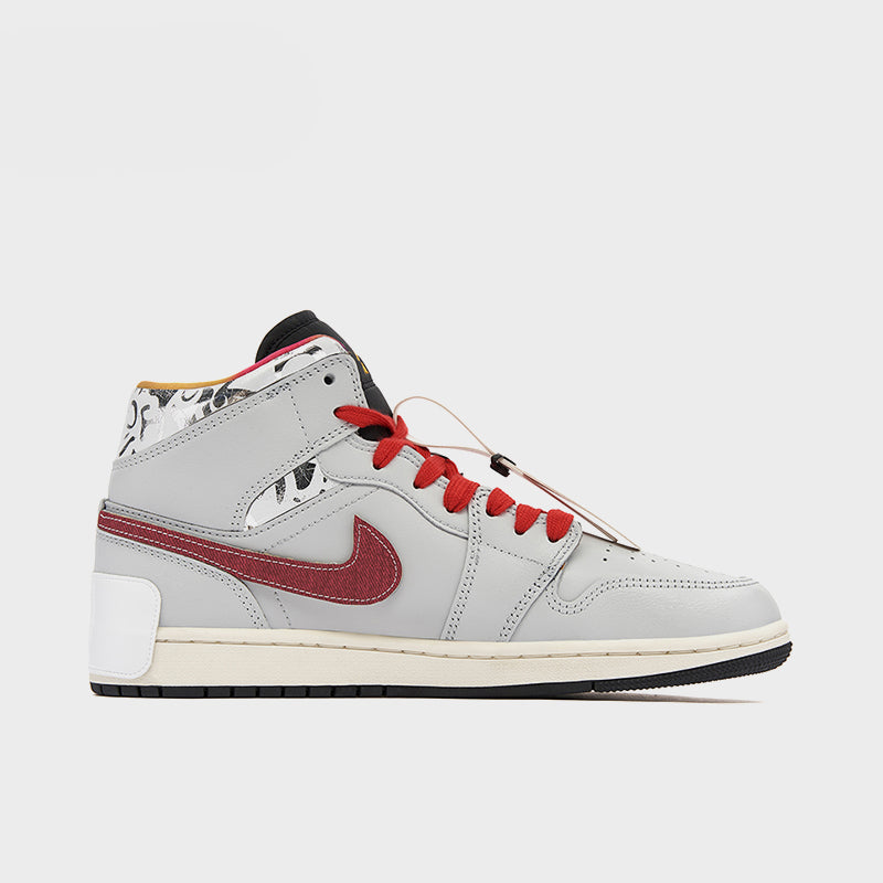 Silver Patterns - Men's Jordan 1 Mid CNY Custom