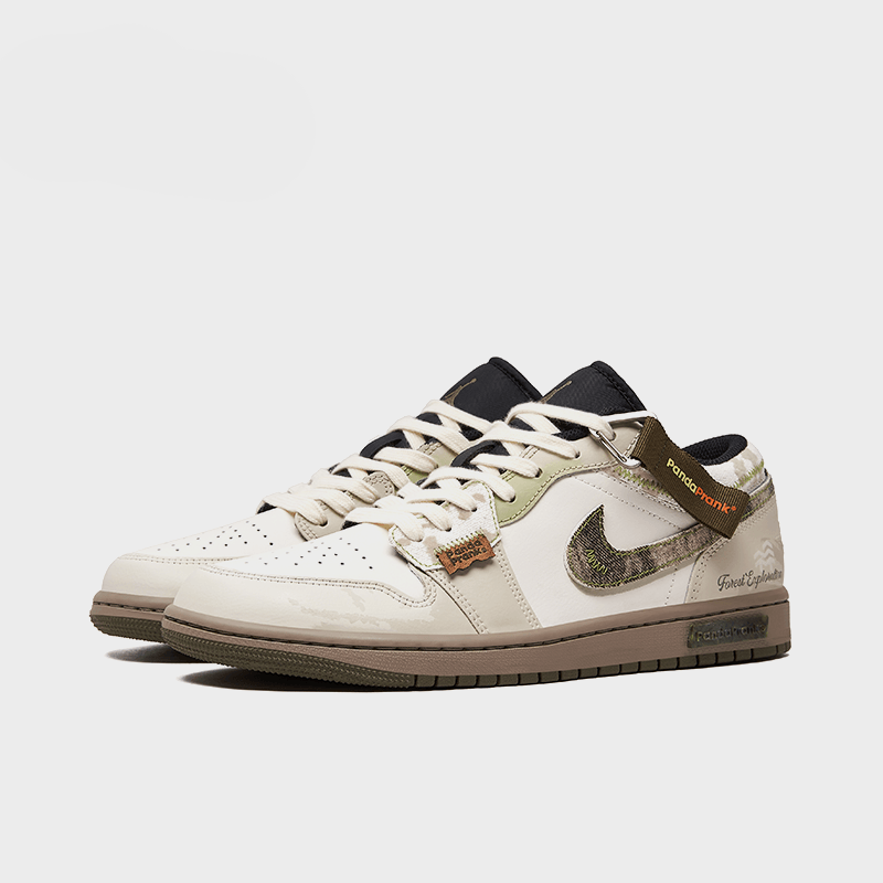 Shallow Forest Shadows - Men's Jordan 1 Low Custom