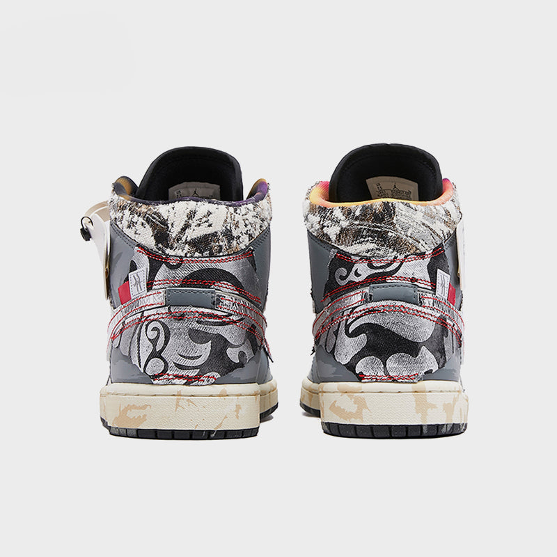 New Silver - Men's Jordan 1 Mid CNY Custom