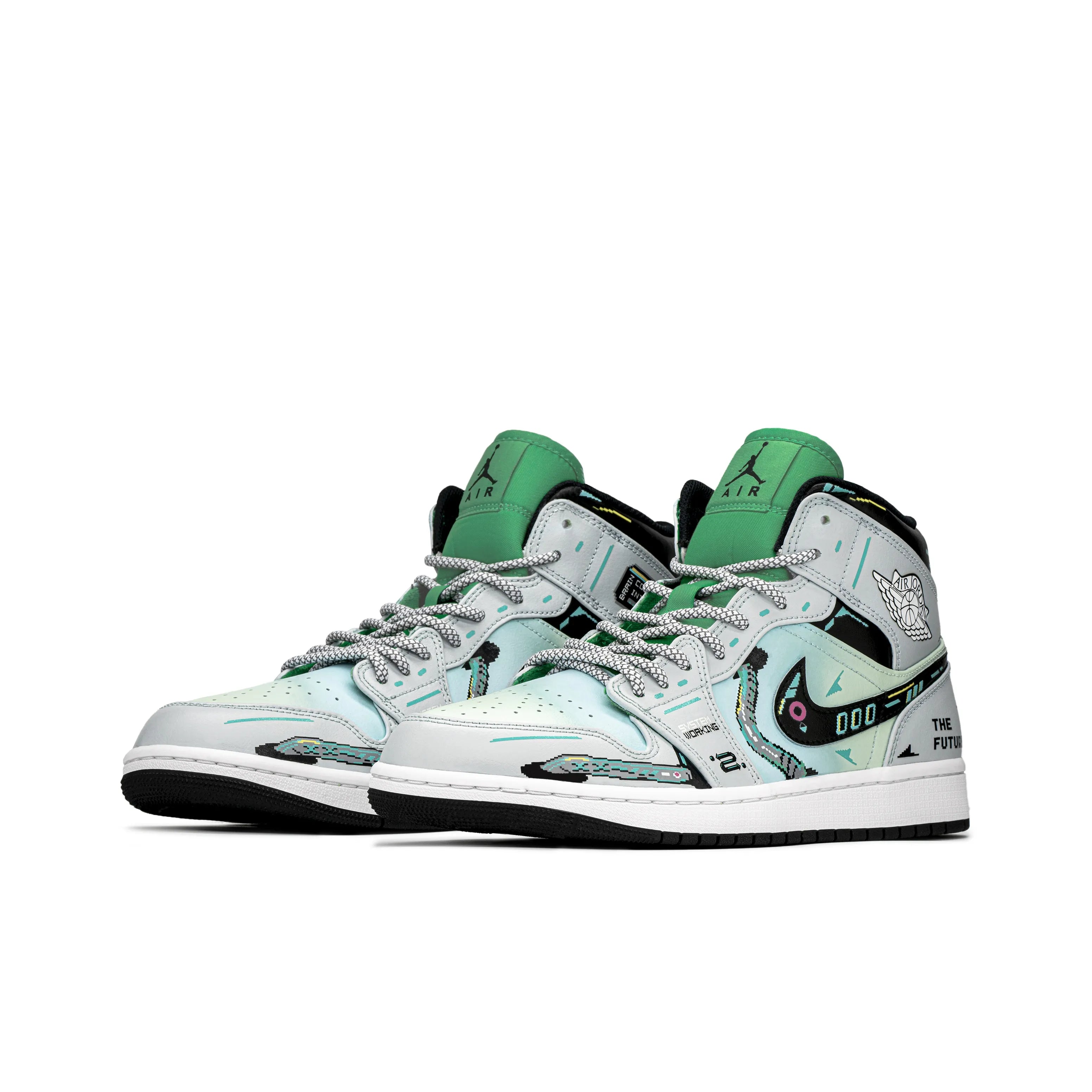 FZBB Cyberpunk - Men's Jordan 1 Mid Custom