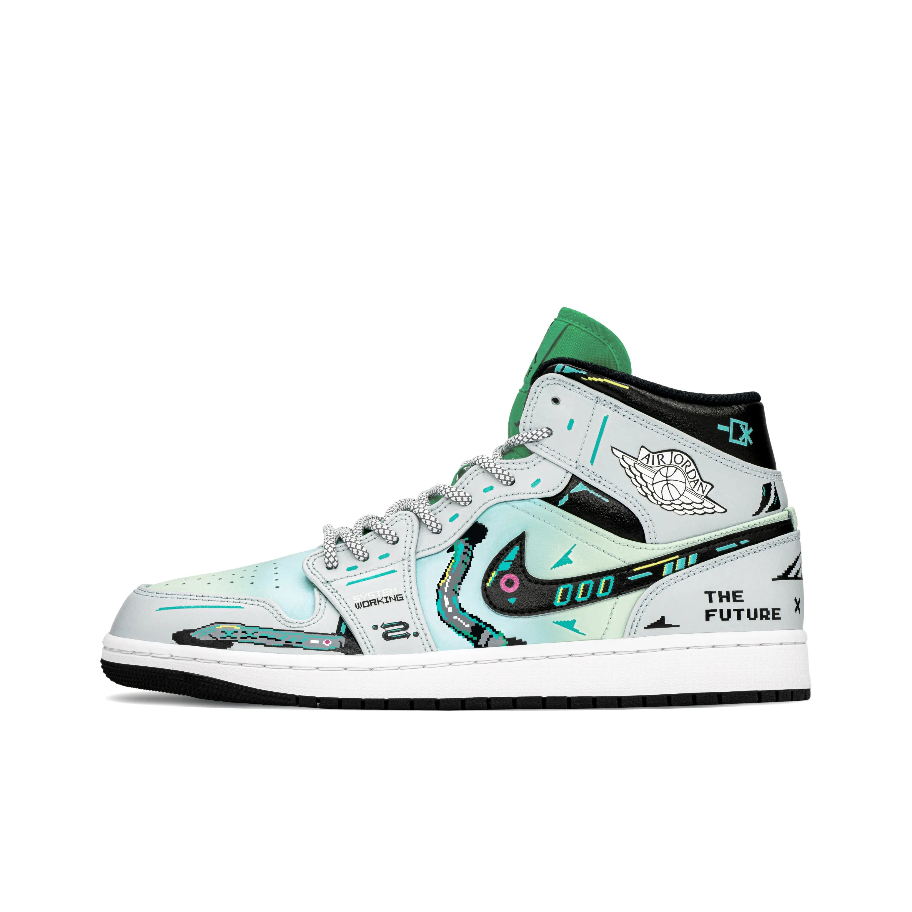 FZBB Cyberpunk - Men's Jordan 1 Mid Custom