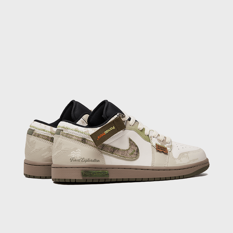 Shallow Forest Shadows - Men's Jordan 1 Low Custom