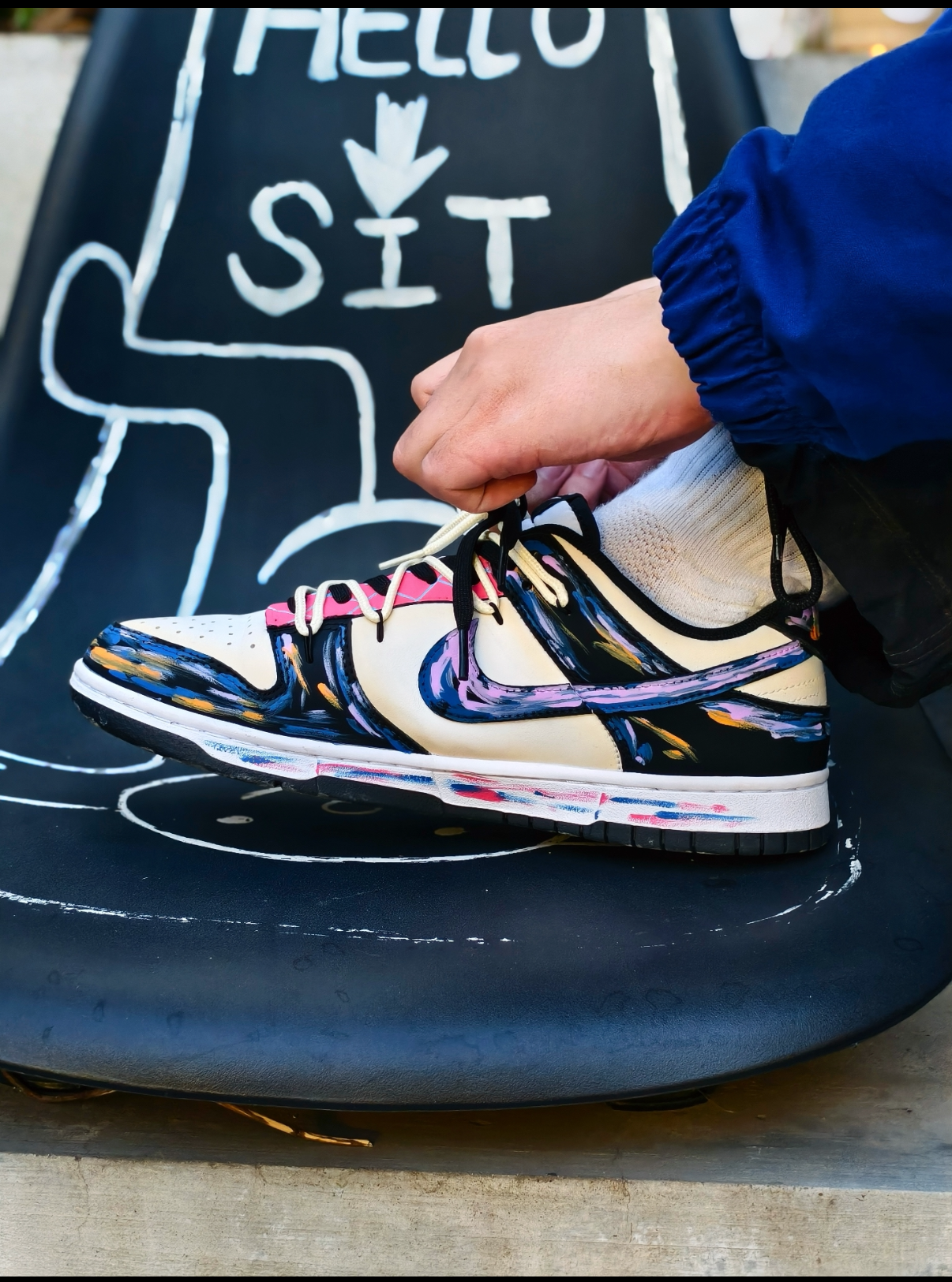 Death Sparks - Custom Dunk Low Unisex Street Graffiti Skateboarding Shoes