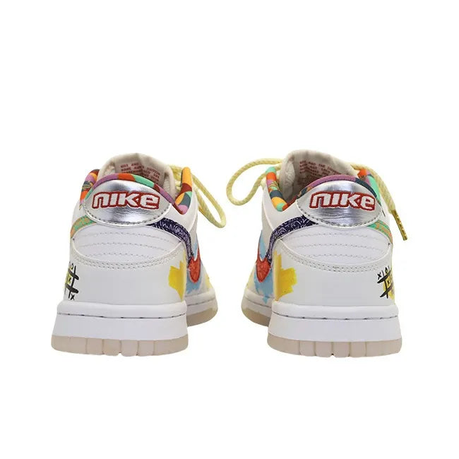 Rainbow Chip - Street Graffiti Color Custom Dunk low Women's Skateboarding Shoes