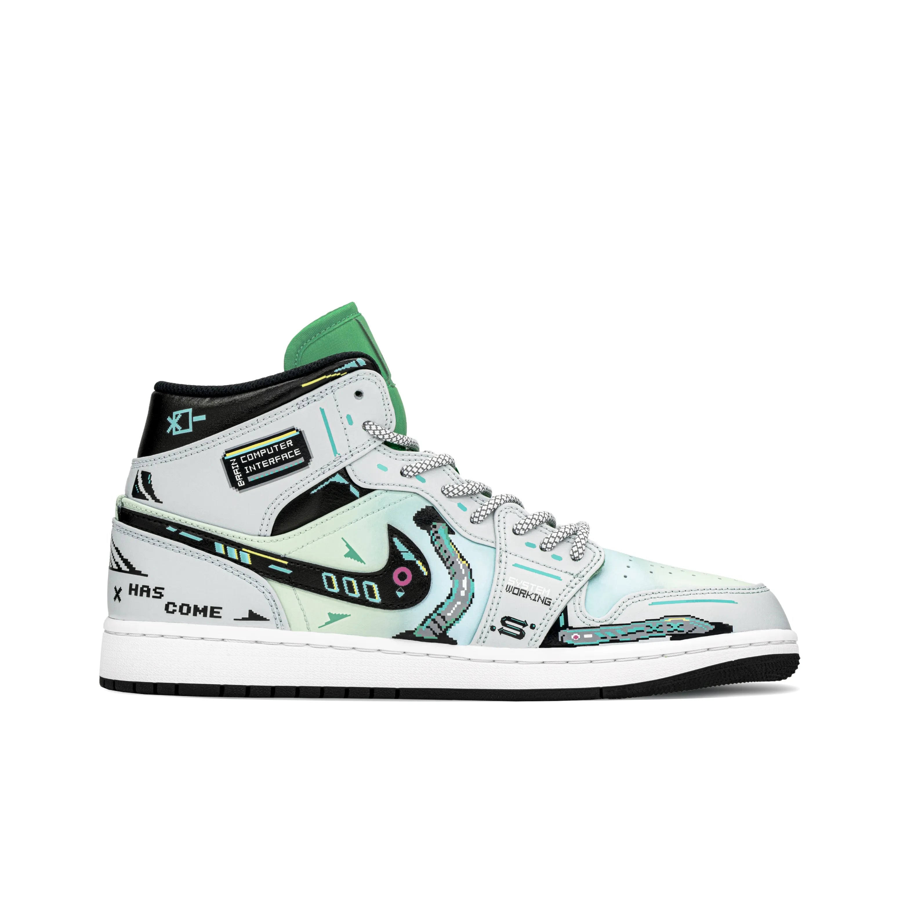 FZBB Cyberpunk - Men's Jordan 1 Mid Custom