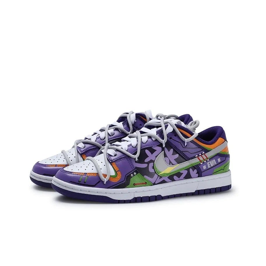 Shark - Custom Graffiti Skateboarding Shoes Dunk Low Unisex