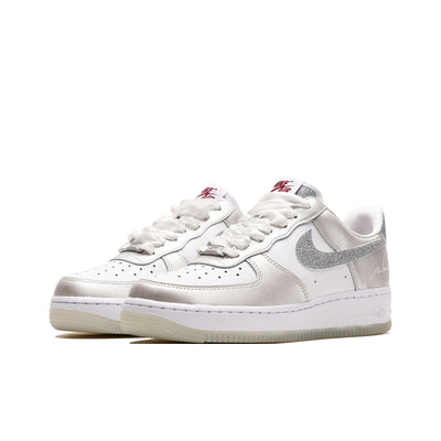 [Customized Milky Way Ballet] Air Force 1 Low-top Shoes Unisex Silver With Diamond Decoration