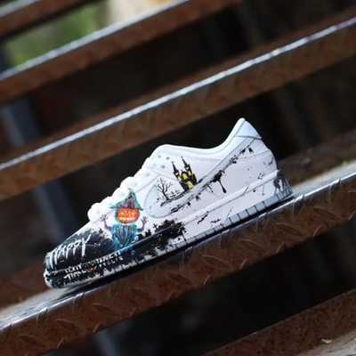 [Custom Halloween Ghost Castle]  Dunk Skateboarding Shoes Men