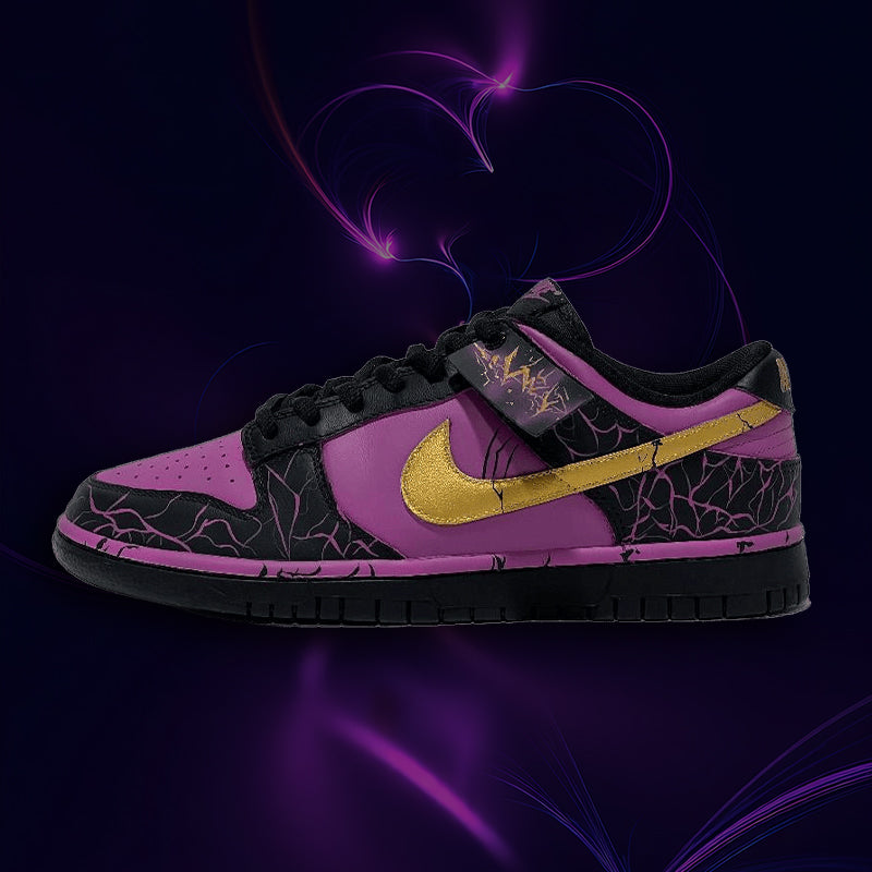 [Custom Men's Alien Invasion black and purple]  Dunk Skateboarding Shoes Unisex