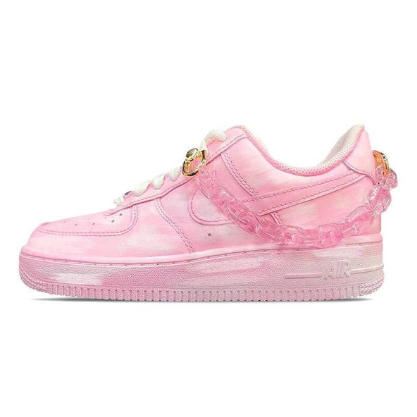 [Custom Valentine's Day is dyed pink with alcohol scratch-off cards]  Air Force 1 Skateboarding Shoes Men
