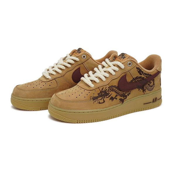 [Custom Unisex Longteng K brown]  Air Force 1 Skateboarding Shoes Unisex