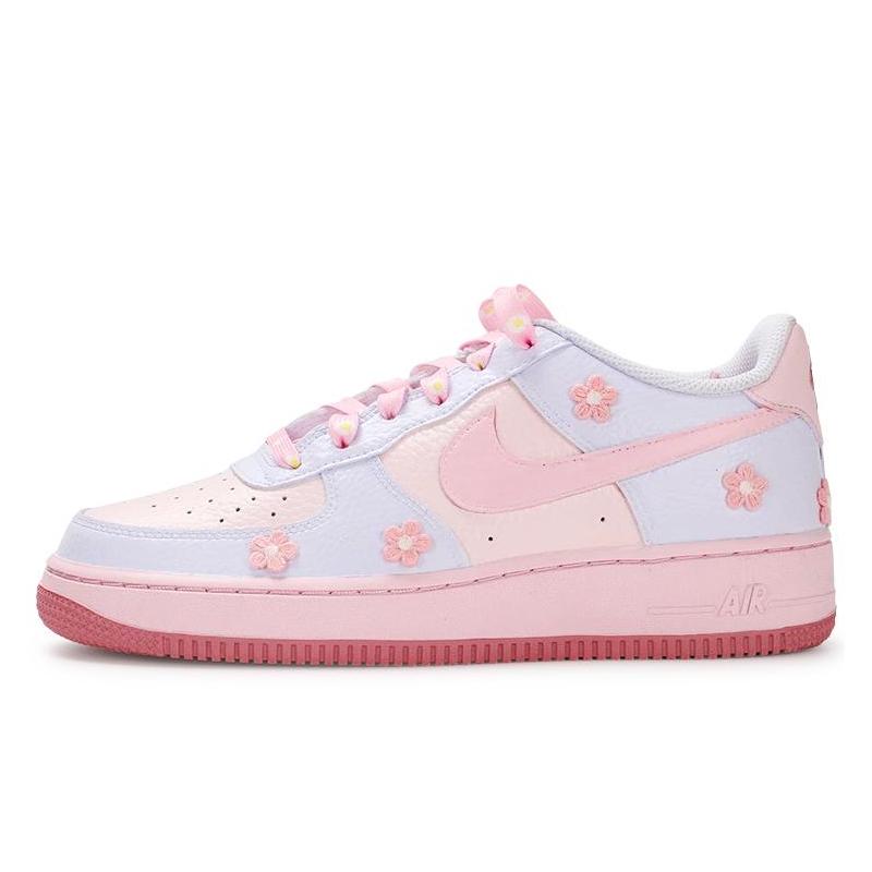 [Custom VAM Daisy]  Air Force 1 Skateboarding Shoes Women's Low-top Blue/Pink