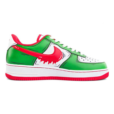 [Custom The 2D comic "Red and Green A"]  Air Force 1 Skateboarding Shoes Unisex Low-top Red/Green