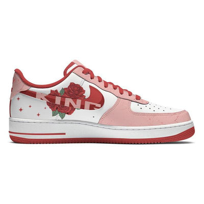 [Custom The fifth issue: Hand-painted red and blue roses for women]  Air Force 1 Skateboarding Shoes Women's