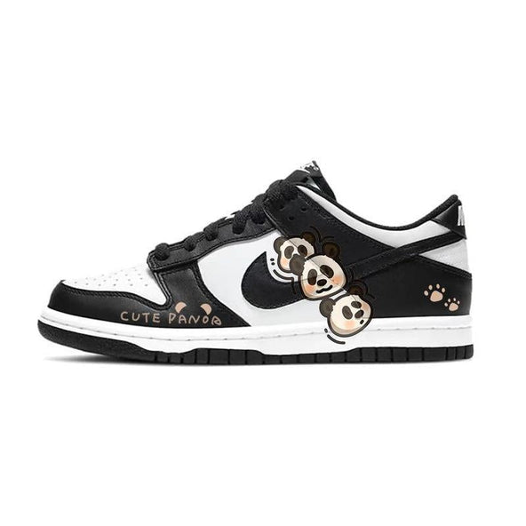 [Custom Coffee panda]  Dunk Skateboarding Shoes Women's