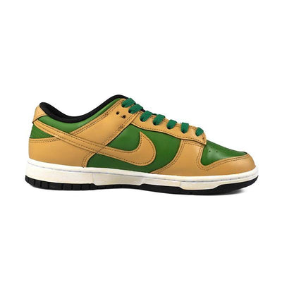 [Custom The chosen vintage green-brown]  Dunk Skateboarding Shoes Women's Low-top Brown/Green