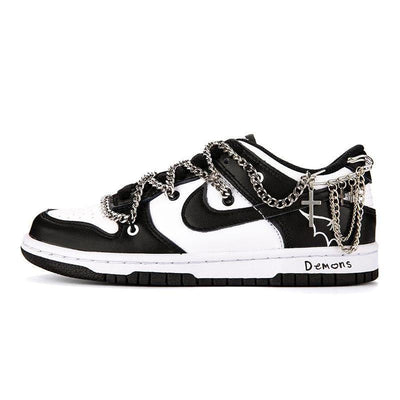 [Custom Retro devil and angel for women]  Dunk Skateboarding Shoes Women's