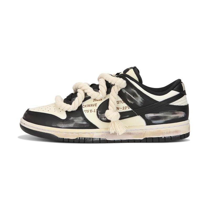 [Custom Distressed female pandas]  Dunk Skateboarding Shoes Women's
