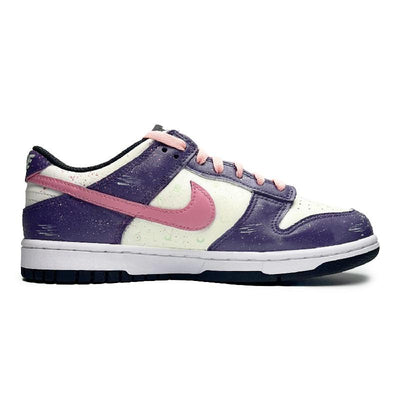 [Custom Female style dark purple bubble]  Dunk Skateboarding Shoes Women's Low-top Purple/white/pink