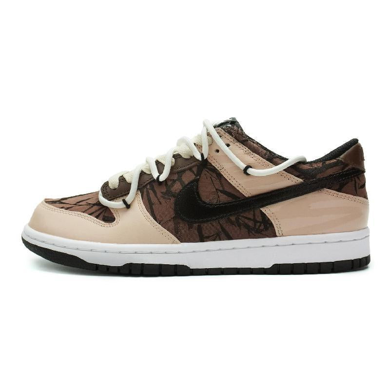 [Custom A female bamboo person]  Dunk Skateboarding Shoes Women's Low-top Brown/black