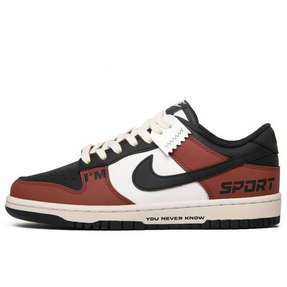 [Custom A woman's passionate love]  Dunk Skateboarding Shoes Women's Low-top Black/Dark Obsidian/Total Orange