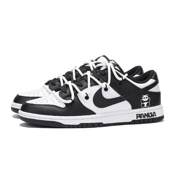 [Custom Female black and white Panda one]  Dunk Skateboarding Shoes Women's