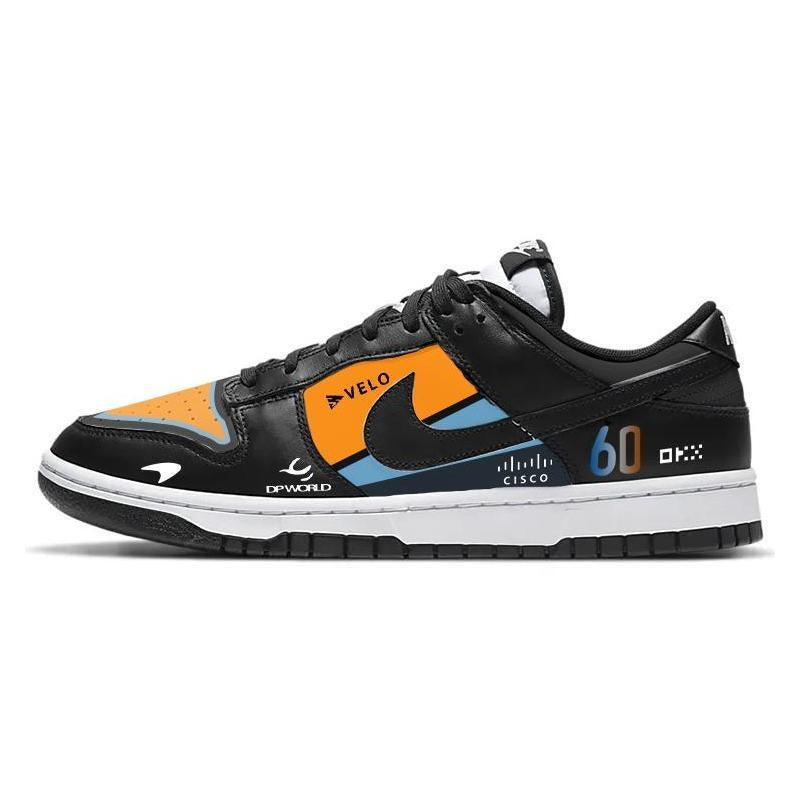 [Custom Super Racing Car]  Dunk Skateboarding Shoes Women's Low-top White