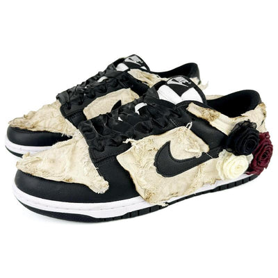 [Custom Roses in No Person's Land]  Dunk Skateboarding Shoes Women's