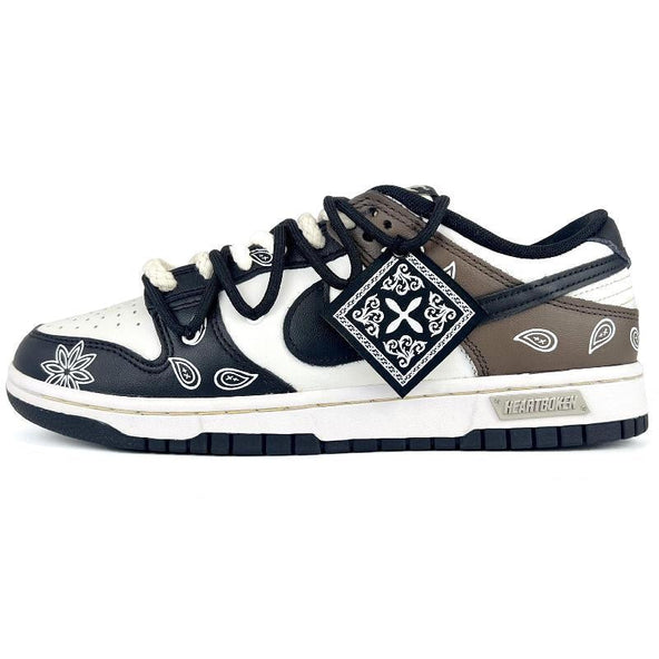 [Custom Black Mocha]  Dunk Skateboarding Shoes Women's Low-top Mocha