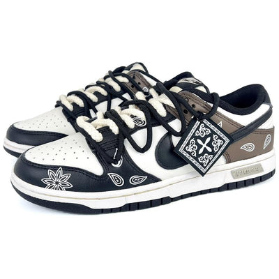 [Custom Black Mocha]  Dunk Skateboarding Shoes Women's Low-top Mocha