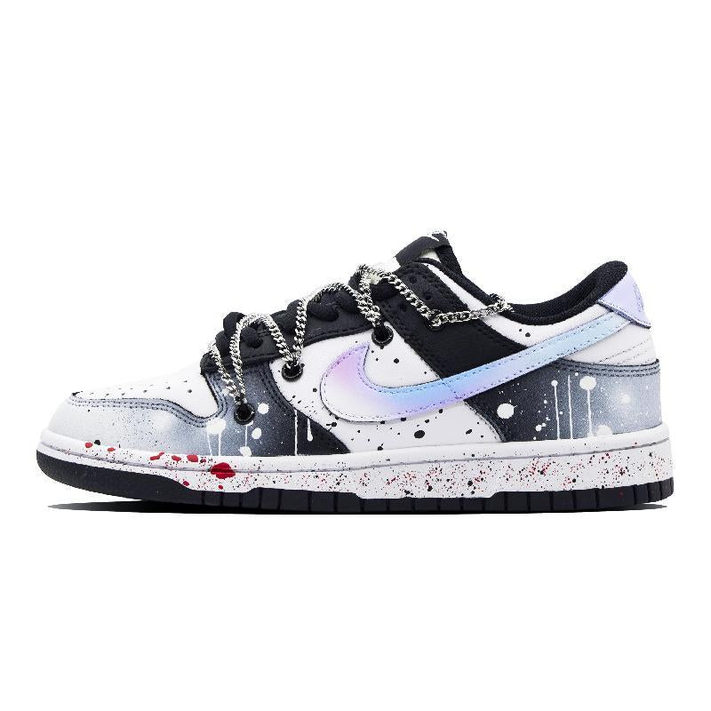 [Custom The female style dreams back to the future]  Dunk Skateboarding Shoes Women's Low-top Red/purple