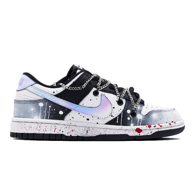 [Custom The female style dreams back to the future]  Dunk Skateboarding Shoes Women's Low-top Red/purple